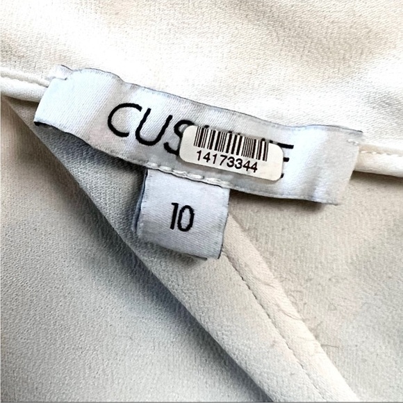 CUSHNIE One Shoulder Tie Dye‎ Short Sleeve Draped Asymmetrical Tunic Blouse 10 - Picture 9 of 11